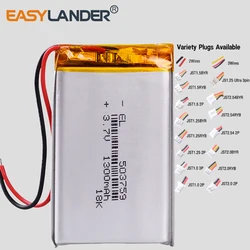 Variety Plugs 3.7V 503759 1300mAh Rechargeable Lithium Li-ion Polymer Battery for navigator MP3 GPS 053759