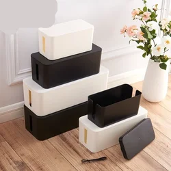 Cable Storage Box Power Board Wire Management Socket Strip Wire Case Dust Charger Socket Organizer Network Bin Charger MJ