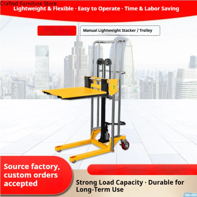 

Lightweight Forklift Truck Manual Portable Hydraulic Forklift Truck Warehouse Commercial Furniture Carrello Elevatore ZY60CC