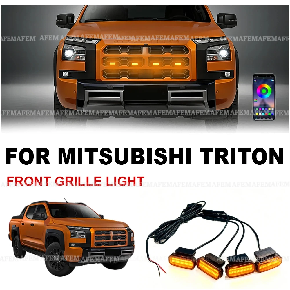 FOR MITSUBISHI TRITON LED Front Grille LightLed Grille Light Auto Accessories Daytime Running Light LED Signal Lamps