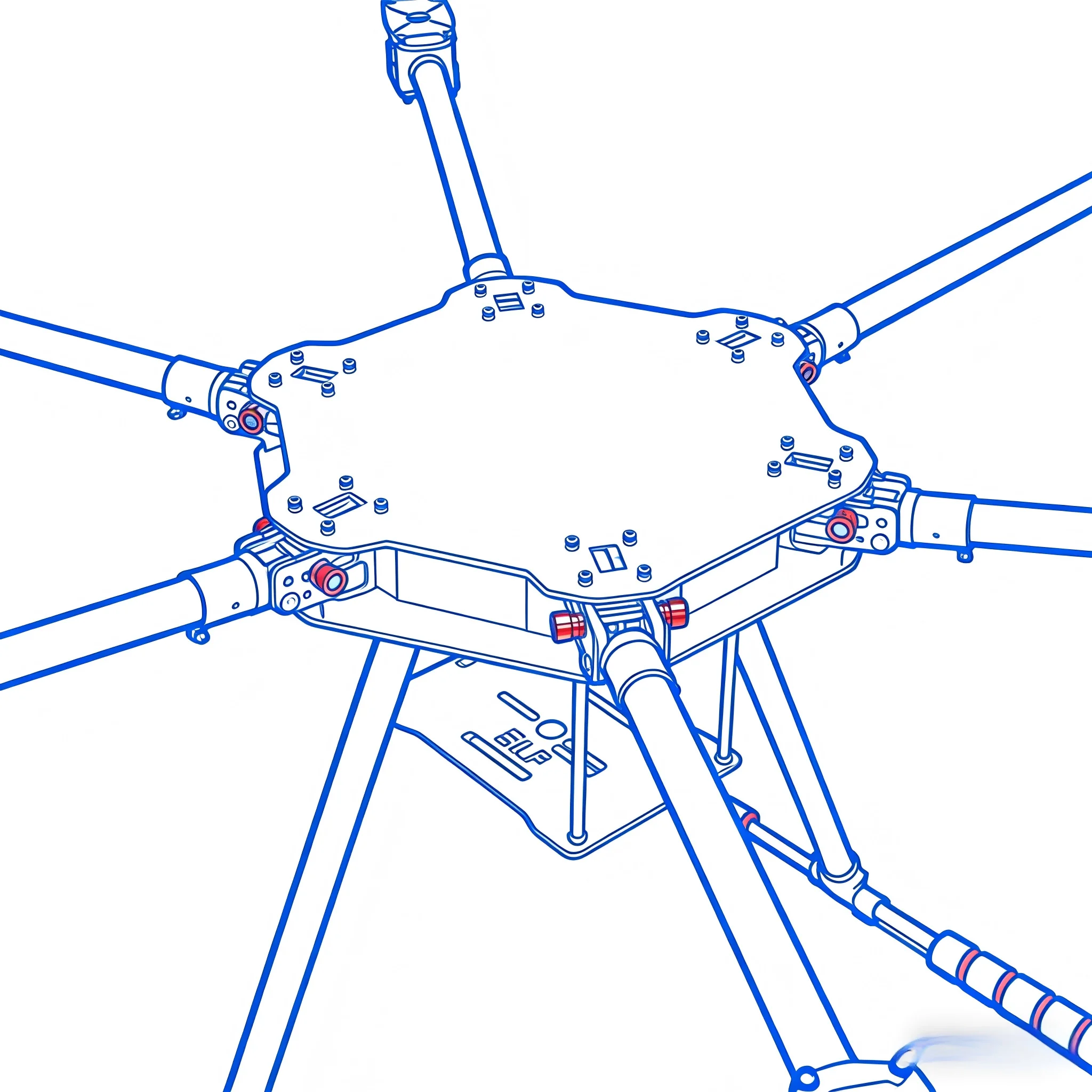 

ZD680 PIXHAWK 2.4.8 Full Carbon Fiber Hexa-Rotor Foldable Arm Hexacopter Frame Kit forCopter with Unflodable Landing Gear