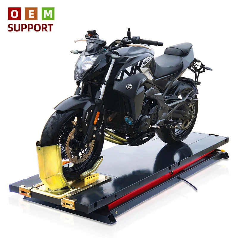 For KARLION 900K Capacity Electric Hydraulic Scissor Motorcycle Lift CE Certified Steel Construction Repair Table Car Lifts
