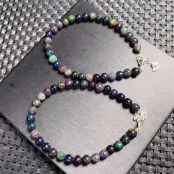 5MM Natural Black Opal Bracelet Women Charm Simple Circle Strand Bangles Yoga Energy Wrist Jewelry 1PCS