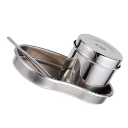 Bandeja de metal esterilizador caixa de aço jar barbicida bacia ferramenta instrumento rim inoxidável equipamentos armazenamento clínica pode bacia emeis