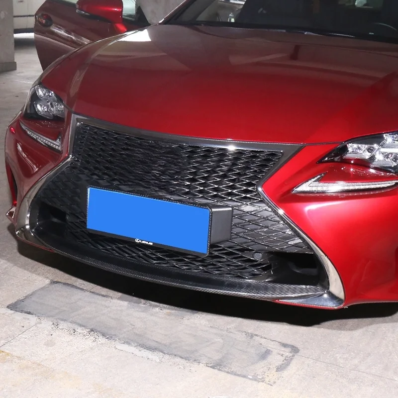 High quality real carbon fiber front lip front bumper front and lower trim strip for Lexus RC