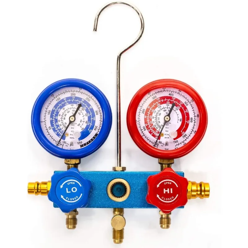 XtremepowerUS 3CFM 1/4 HP Pompa próżniowa HVAC R134a R12 R22 R410a A/C Chłodzenie AC Manometr