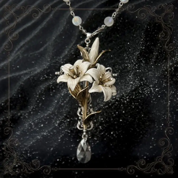 

Xiaoye Lily Элегантное готическое ожерелье-кольцо-брошь