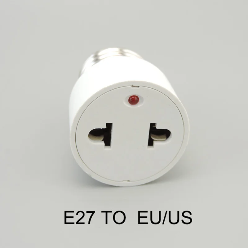 AC E27 GU24 EU US to E27 EU US type Converter Plug LED light Bulb Base Power Socket Holder lamp Adapter ON OFF Button Switch q1