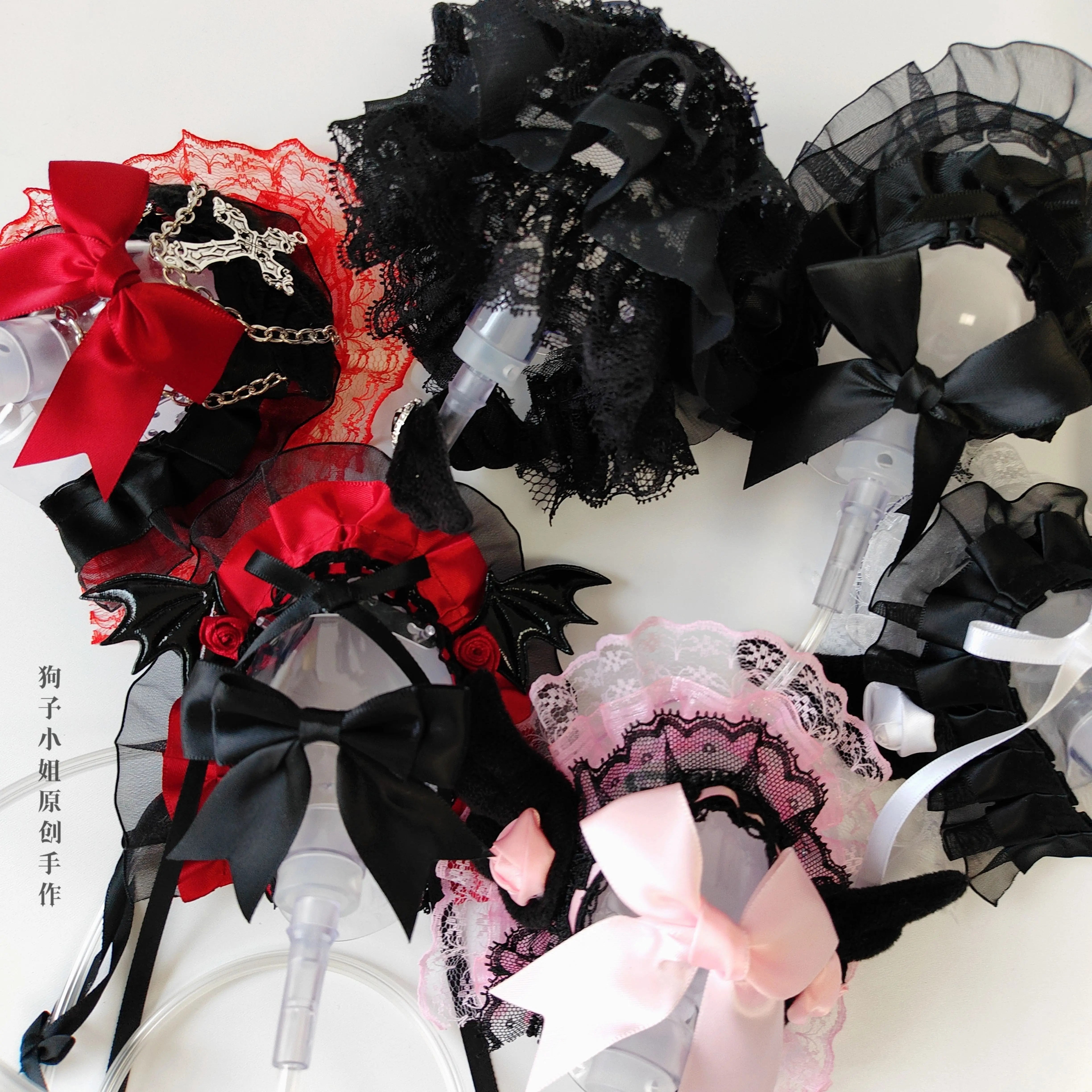 소녀 로리타 게이트 보석 사진 애니메이션 코스프레 공예 광산 소녀 스타일 산소 마스크 귀여운 아픔 이차 요소 알약