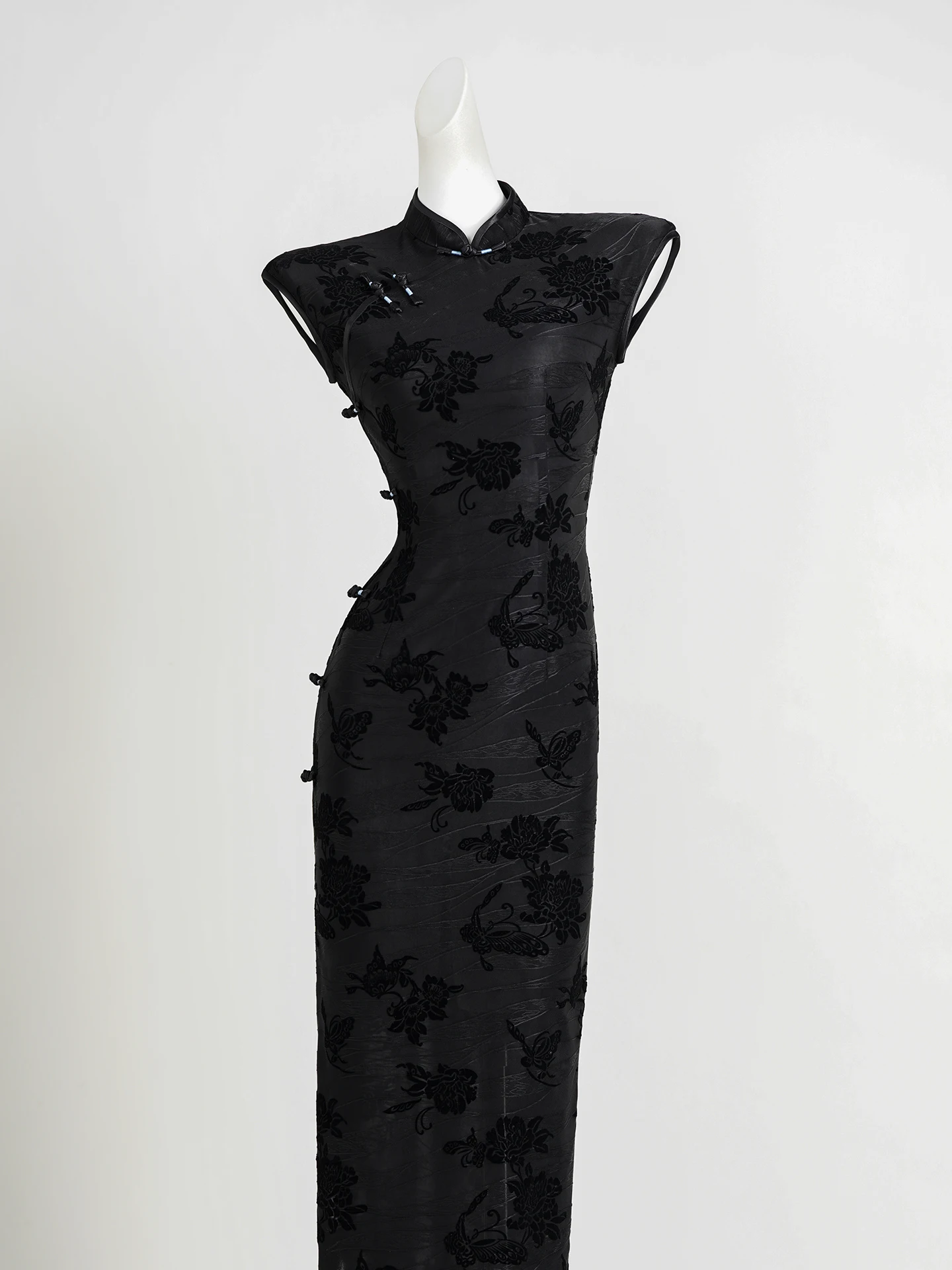 

Длинное платье-ципао Bla Svel Young Sle Tailored Ele с высокой талией, облегающее, для повседневной носки, удобное, дышащее...