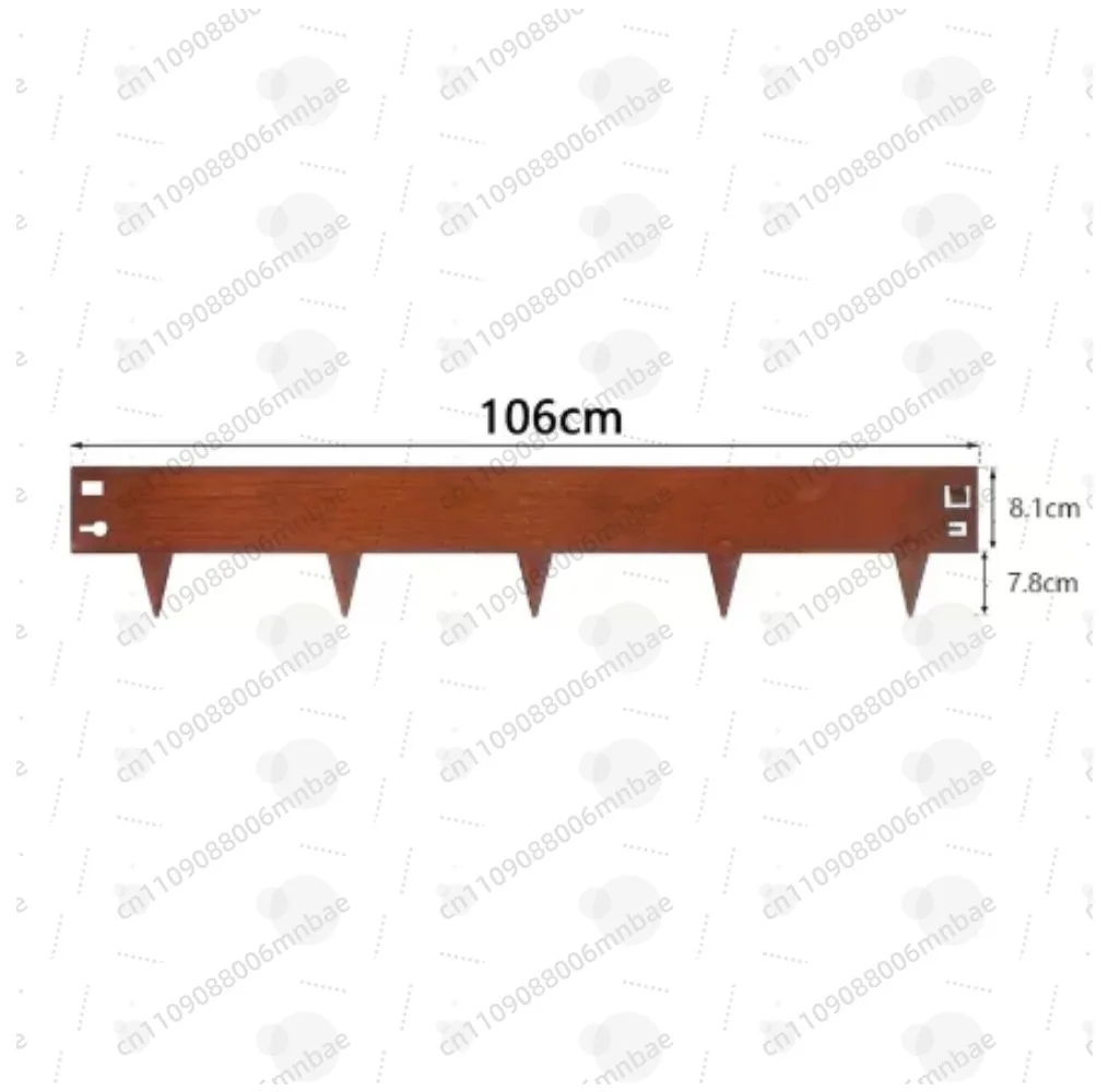 5PCS Landscape Edging Kit Steel No Dig Lawn Edging Metal Garden Lawn Edging Weather Resistant for Flower Bed Yard Outdoor