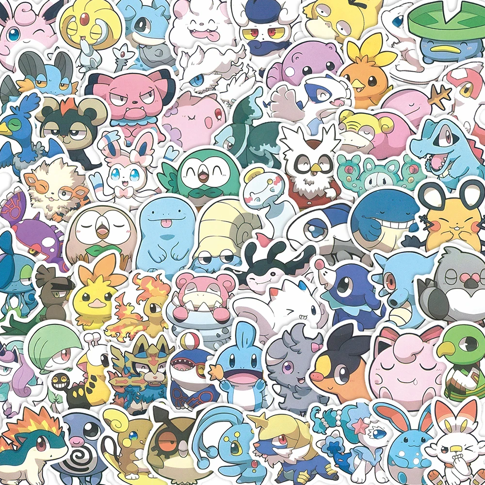 10/30/50/93 Stück Niedliche Anime Pokemon Cartoon Aufkleber Graffiti Dekoration Aufkleber Handyhülle Laptop Klassische Spielzeuge Lustige Aufkleber Geschenk