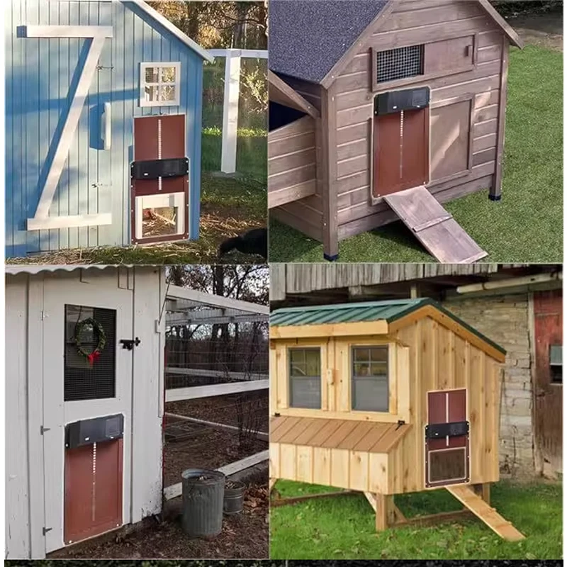 فتاحة باب حظيرة الدجاج الأوتوماتيكية، مستشعر الضوء، باب حظيرة الدجاج الذكي المضاد للقرصة، باب حظيرة تلقائي مقاوم للماء للمزرعة الصغيرة