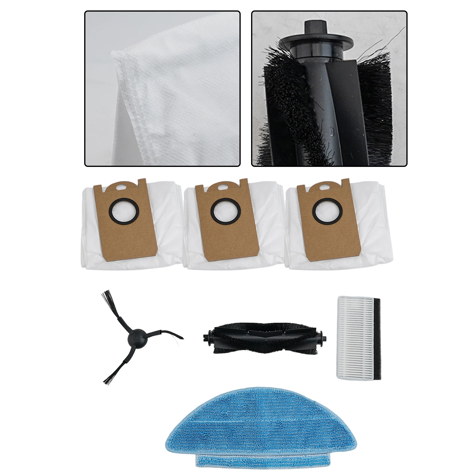 Comprehensive Spare Parts Kit for Aonus i8 Robot Vacuum Includes Side Brushes Filters Dust Bags and Mop Cloths