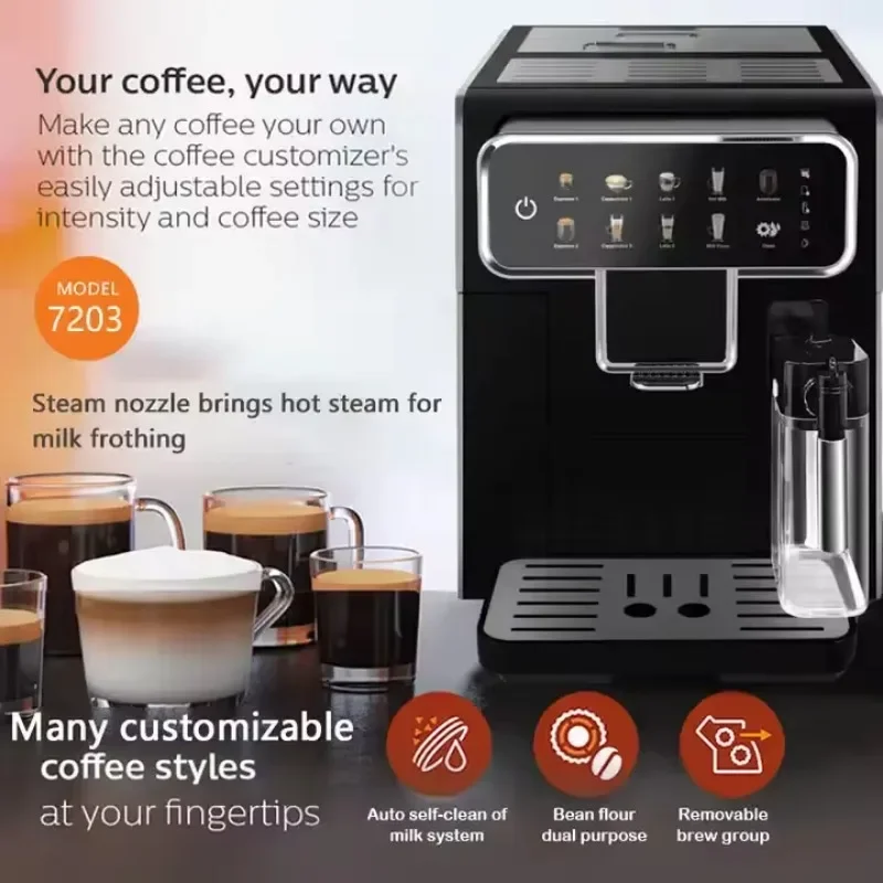 Máquina De Café Espresso Inteligente De Aço Inoxidável, Máquina De Café Automática Inteligente, Totalmente Automático