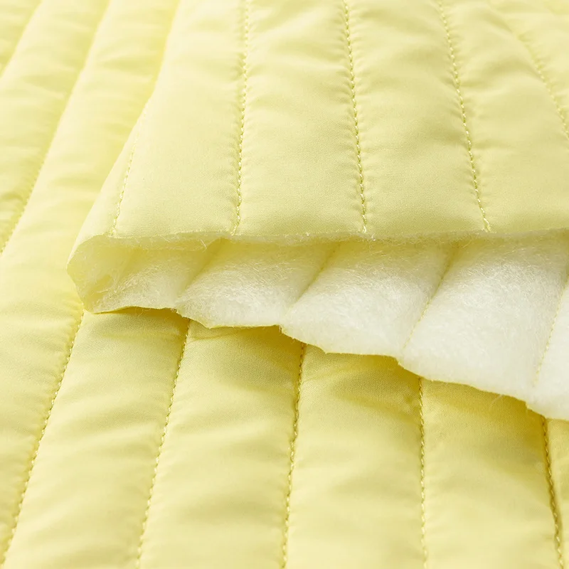 100x142cm Straight Line Cotton Quilted Fabric Embossed Solid Color Striped Pongee Materials For Warm Padded Coat Jacket Bag