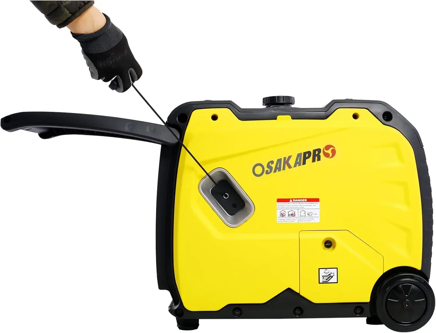 Super Quiet Inverter Generator 4500w Portable Generator Electric Start, Foldable Handle with Wheel