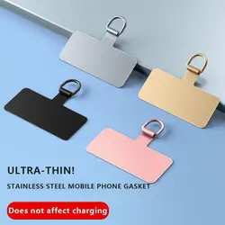 Stainless Steel Phone Lanyard Patch Gasket Ultra-thin Metal Phone Hanging Cord Tether Tabs Replacement Safety Connect Gasket