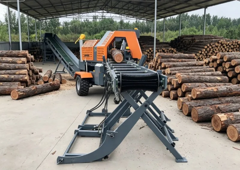 High Speed Kinetic Wood Splitter 14Ton Electric Log Splitter Continuous Firewood Mass Production Processing Machine