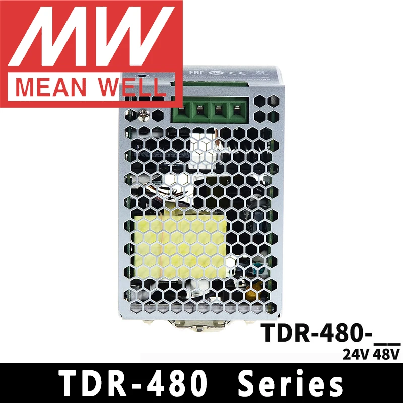 Original Mean Well TDR-480-24/48 meanwell AC/DC 24V/48V 480W Three Phase Industrial DIN RAIL with PFC Function Power Supply