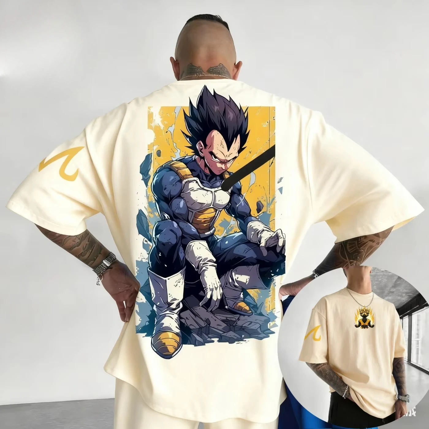 

Мужская и женская футболка в стиле аниме Dragon Ball унисекс, высококачественная хлопковая футболка с коротким рукавом, классическая стильная повседневная уличная одежда большого размера