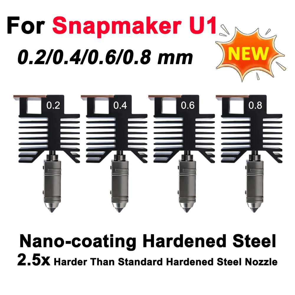 

Керамический блок Hotend 0.2/0.4/0.6/0.8 мм для Snapmaker U1 - полностью собранный, готовый к использованию комплект для 3D-принтера Snapmaker U1