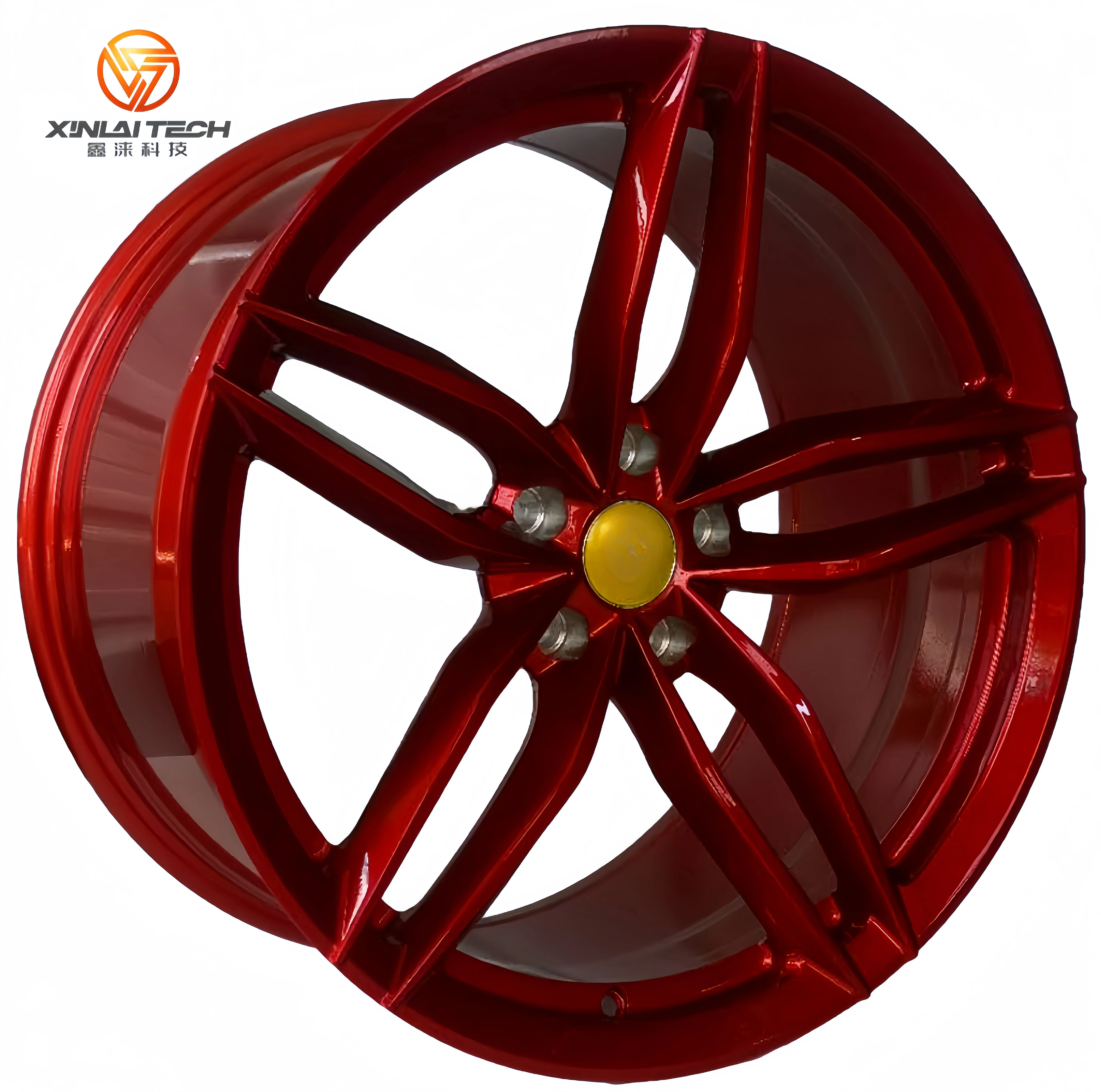 XINLAI Custom FiveSpoke 17 18 19 20 21 22InchPCD 5x112/120/130 Roda Tempa Monoblok untuk Roda Mobil Balap