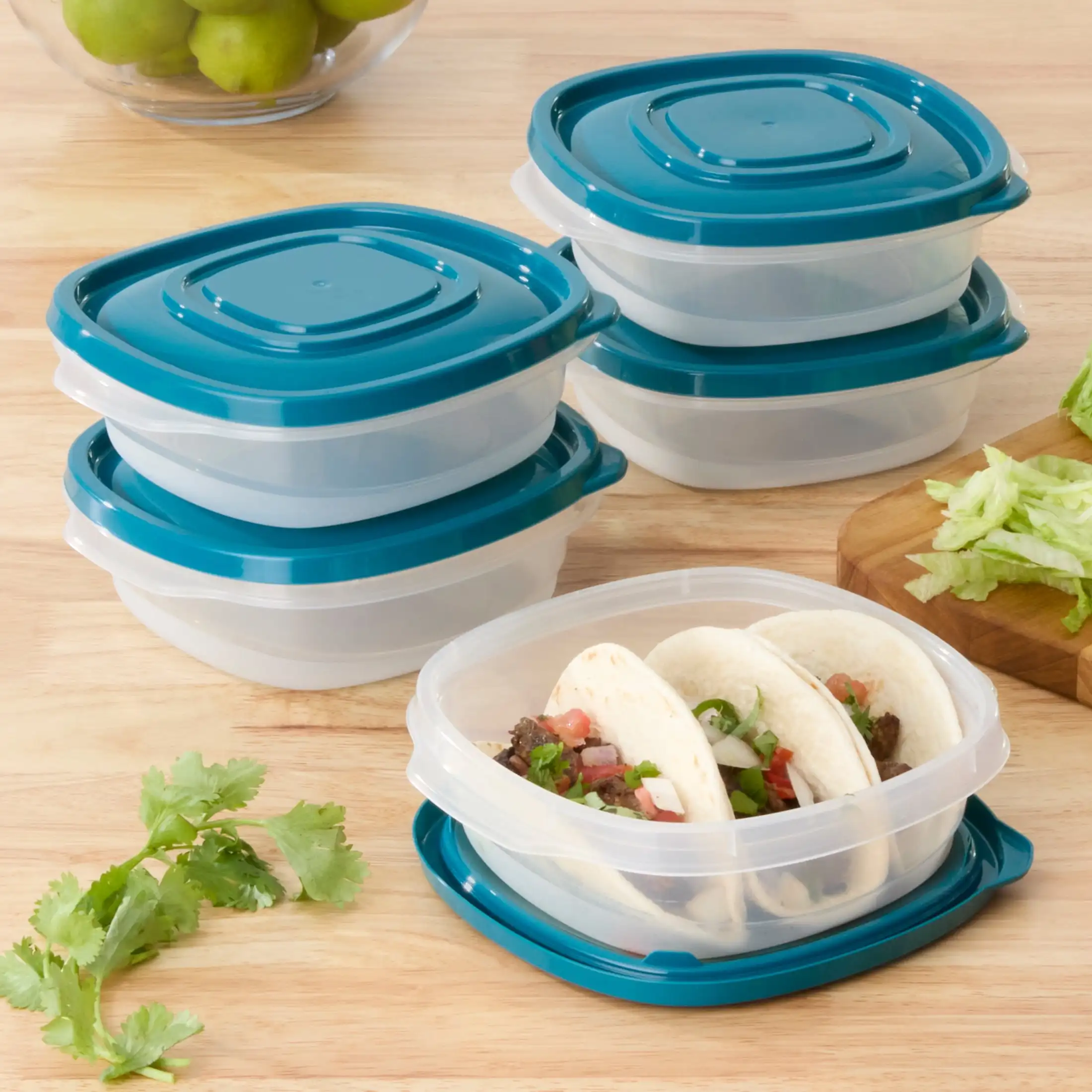 

Semi Durable Square 2.9cup Plastic Food Storage Container 5 Pack, Best Used for Small Leftover Storage and Lunch Transportaion