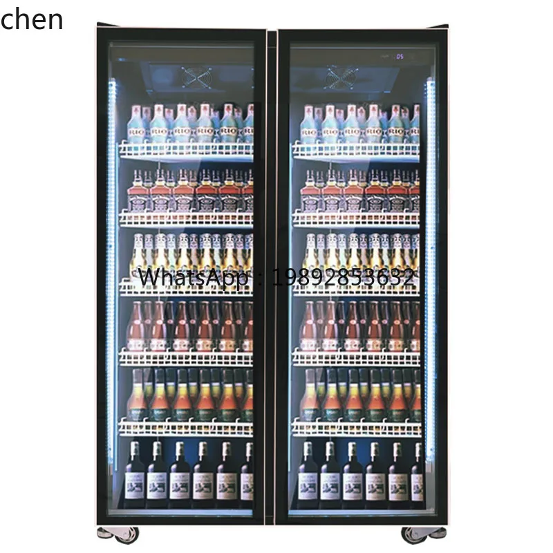 B1    Beer Beverage Internet celebrity Wine Display Cabinet Refrigerated Supermarket Air Cooled Three Door Freezer