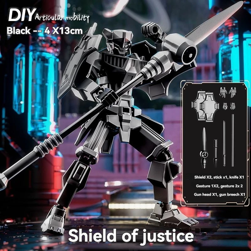 

Multi-Jointed Movable Shapeshift Robot Warrior 3D Printed Knight Mannequin Dummy Toys Kids Adults Parent-children Games gifts