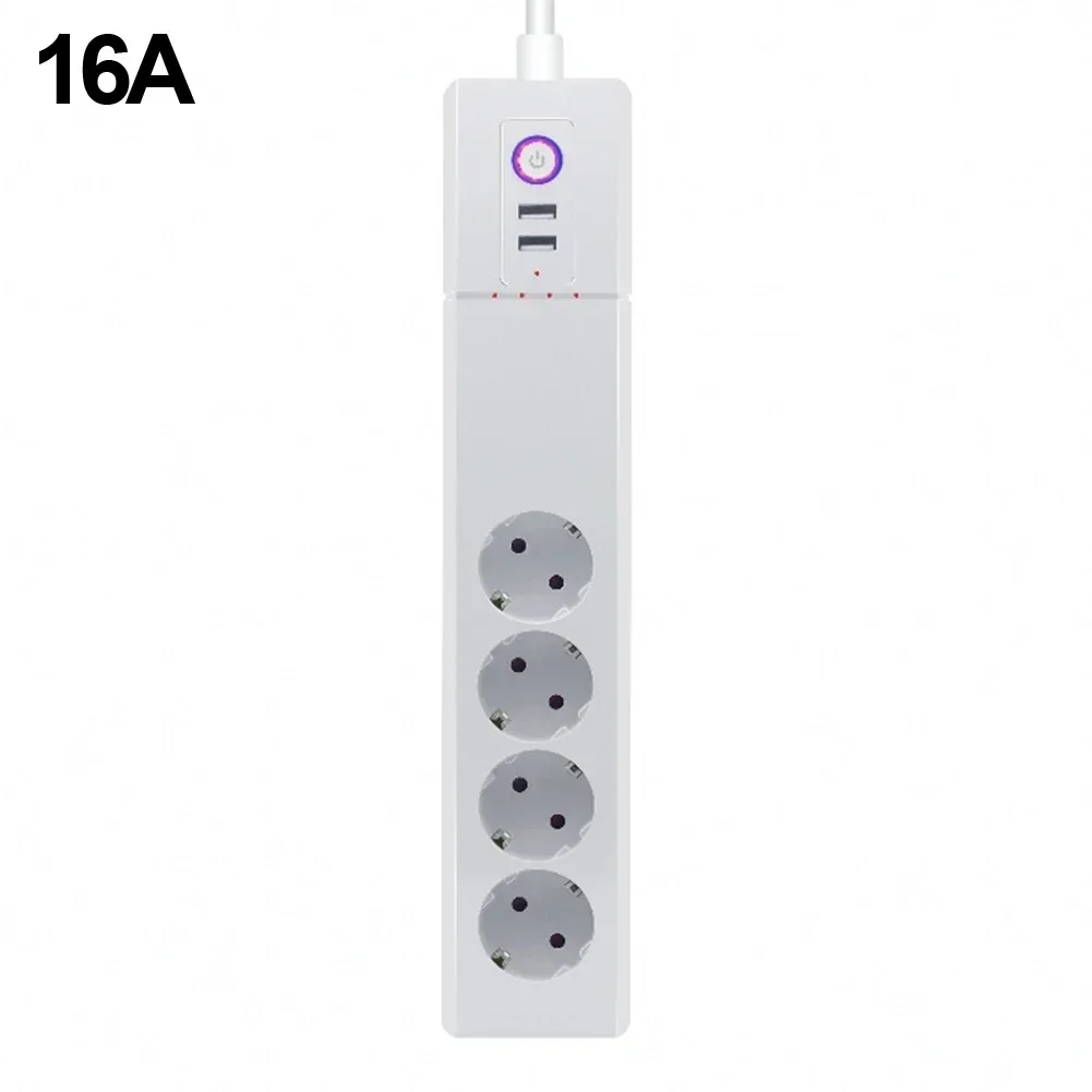 

Uya WiFi Smart Surge Protector EU WIFI Outlet With 4 Plugs 2 USB Ports Individual Control 10/16A Rated Current