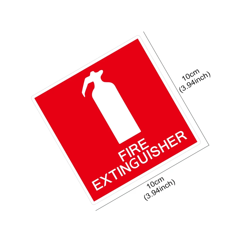 10x10cm Fire Extinguisher&First Aid Safety Sign Car Stickers Bumper Window Body DIY Decor Vinyl Decals Auto Tuning Accessories