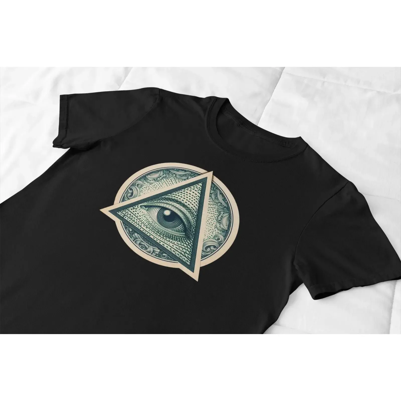 Eye of Providence T Shirt Illuminati Esoteric Art vintage Washed Stretched Slightly graphic Breathable designer clothes Stylish