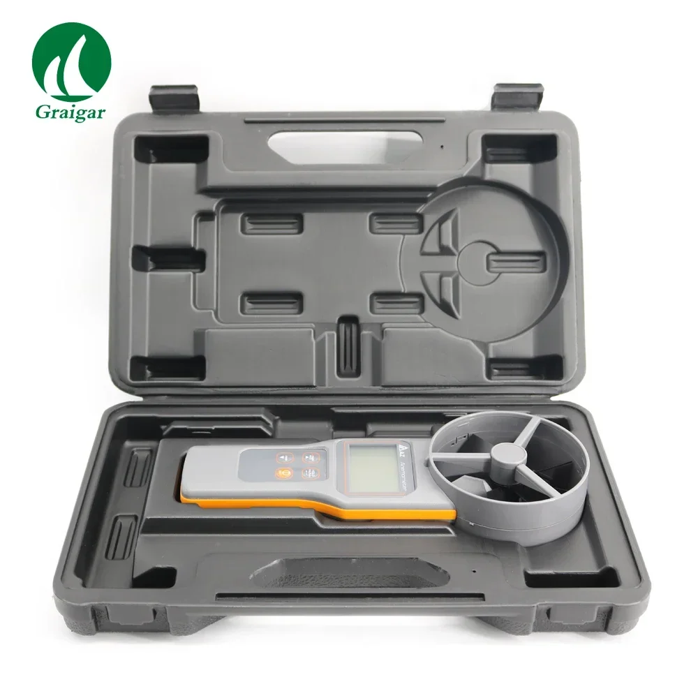 AZ8917 مقياس شدة الريح الرقمي لقياس سرعة الهواء والحجم ودرجة الحرارة والرطوبة ونقطة الندى ودرجة حرارة المصباح الرطب AZ 8917