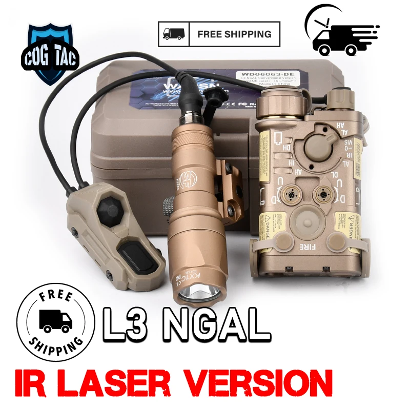 

Tactical All Metal NGAL IR Sight Pointer Red Green Blue Dot Laser Ngal White LED Strobe Light Flashlight Airsoft AR15 Scout Lamp