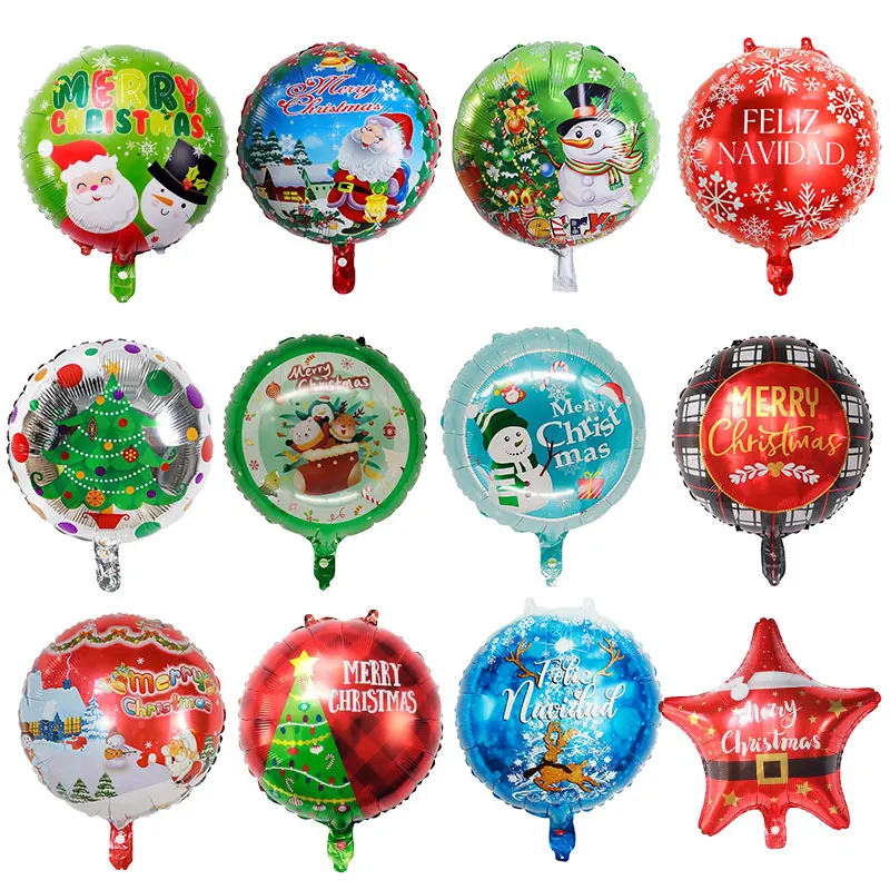 10 Stücke 18 zoll Frohe Weihnachten Aluminiumfolie Ballon Feliz Navidad 2026 Weihnachten Neujahr Party Dekoration Ballon Luft Globos
