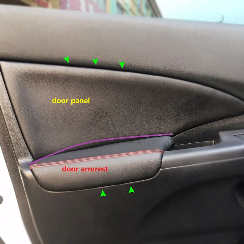 

Soft Leather Door Panels Armrest Cover For Honda CRV 2012 2013 2014 2015 2016 2017 Car Door Armrest Cover Sticker Trim