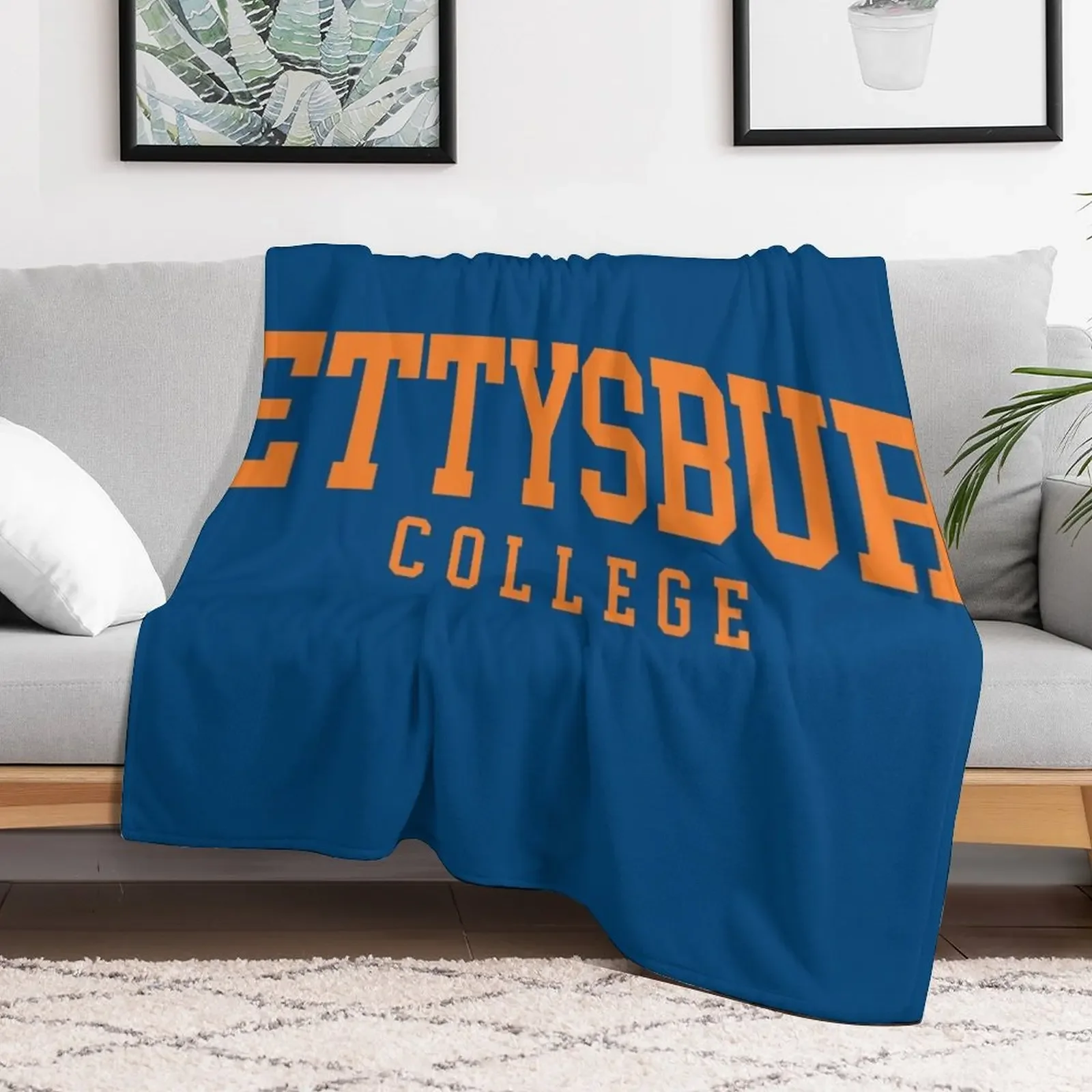 gettysburg - college font curved Throw Blanket christmas gifts Furrys Thins Blankets