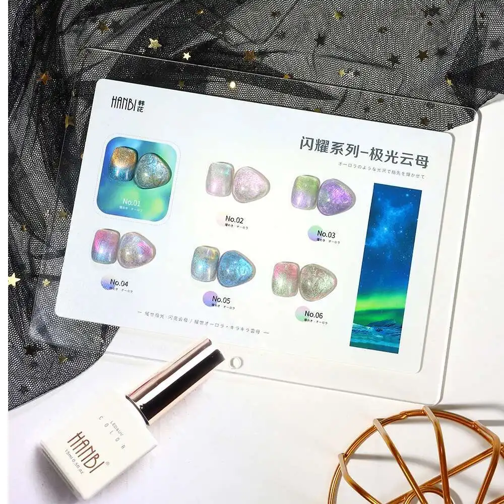 High End Glitter Cat Eye Gel Nail Polish Set Semi-Permanent Hybrid Magnet Gel UV LED Cat's Eye Nail Varnishes For Nail Art 15ml