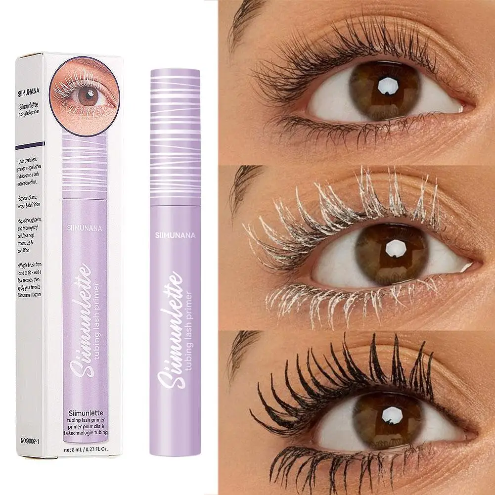 Mascara tubolare da donna, testina sottile impermeabile, lunga durata, arricciatura altamente efficace, a prova di sbavature e al sudore