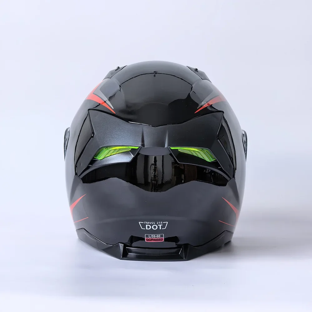 Double Lens Motorcycle Helmet Double Lens Clear Half Cover Protective Motorbike Cap Unisex Couples Riding Gear