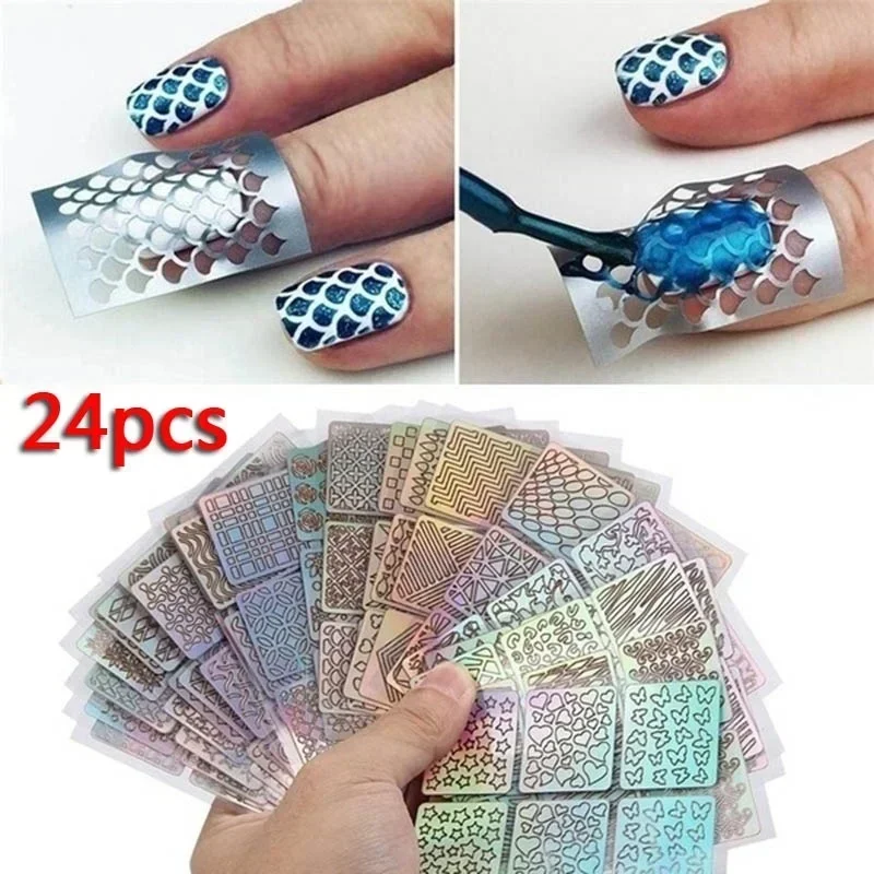 24pcs French Nail Sticker