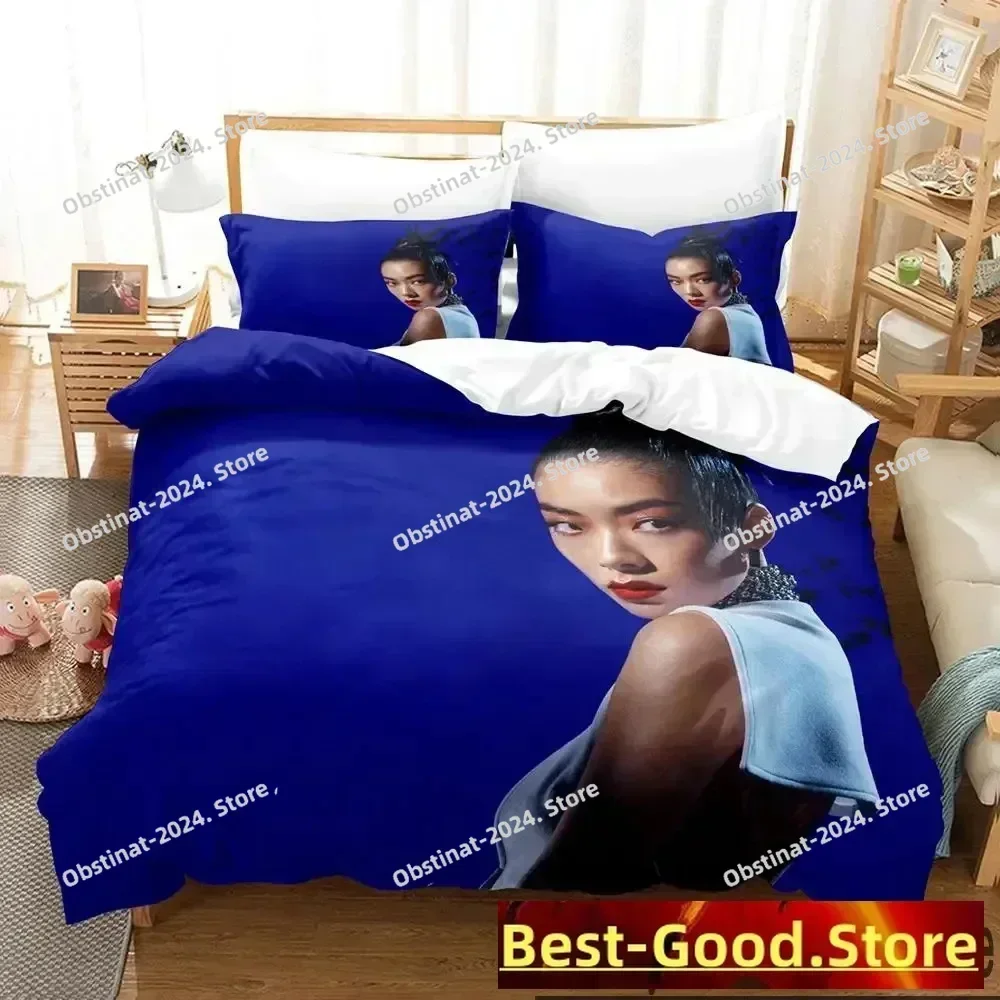 3D Rina Sawayama Bedding Set Printed Bed Set With Pillowcase Bed Duvet Cover Soft Single Double Queen Super King Size boys Adult