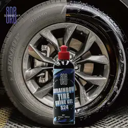 Car Tire Shine Gel and Conditioner, Oil Based Tire Gel, SIO2 & Black Dye Infused,No Sling Formula. Enhances Tires Color & Finish