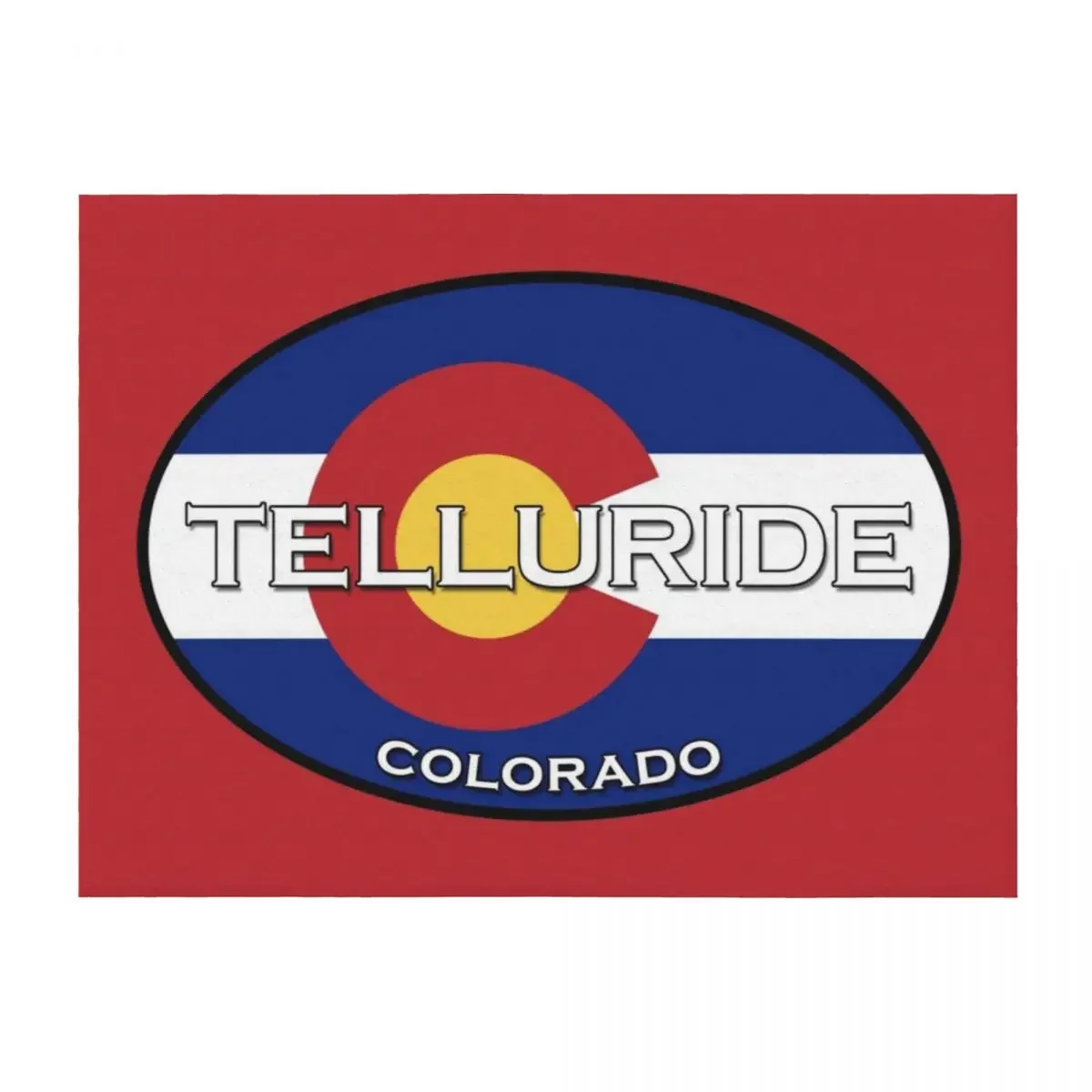 

Telluride Colorado! State flag design! Throw Blanket Vintage warm winter warm for winter Softest Blankets