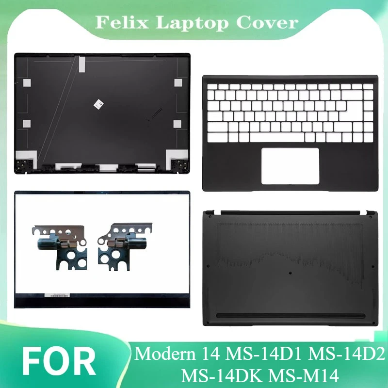 

For Modern 14 MS-14D1 MS-14D2 MS-14DK MS-M14 NEW LCD Back Cover/Front Bezel/Palmrest/Bottom Case/Hinges Black