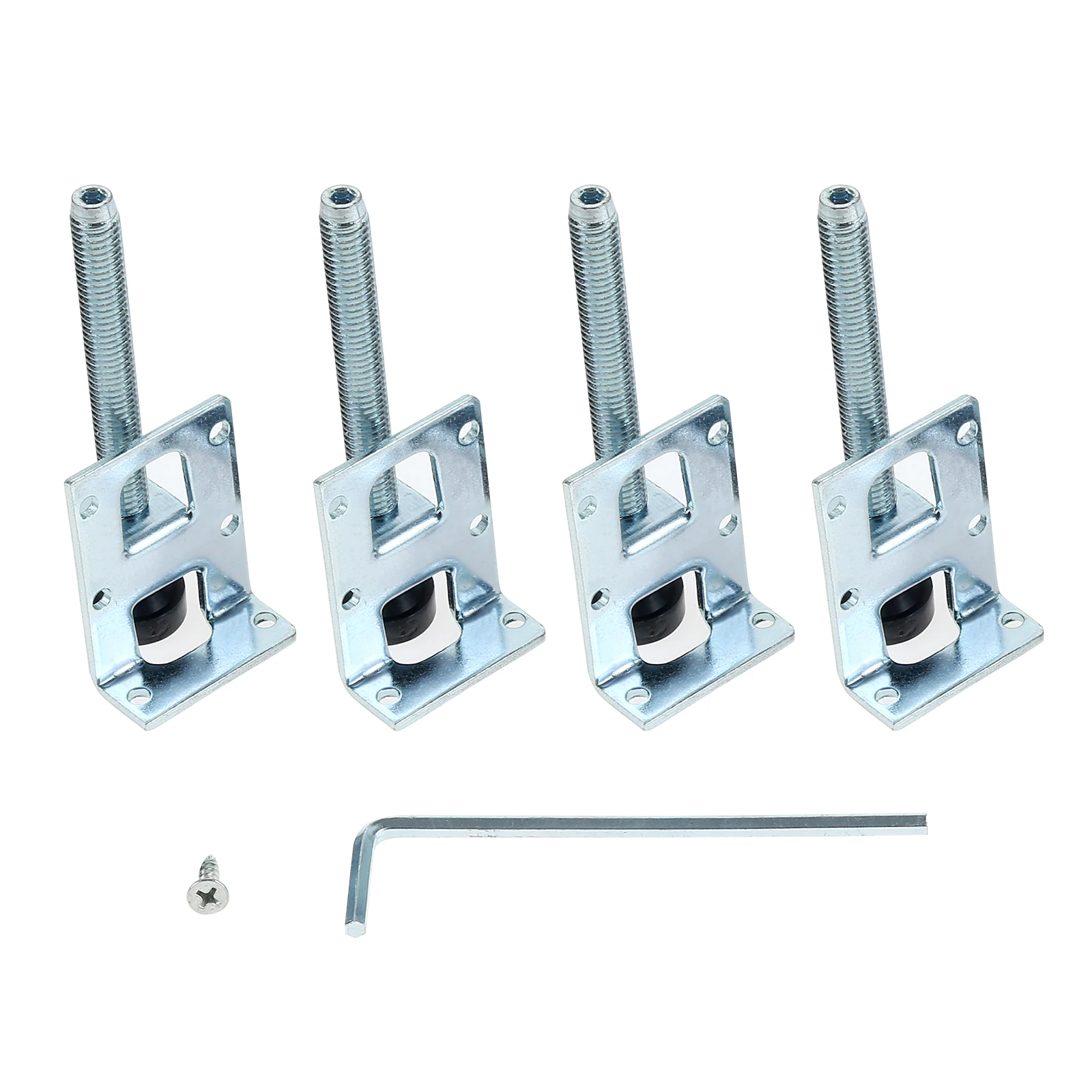 4 Set M10x106mm Furniture Leg Levelers Heavy Duty Adjustable Leveling Feets w/ Bracket Furniture Table Cabinets Floor Protection