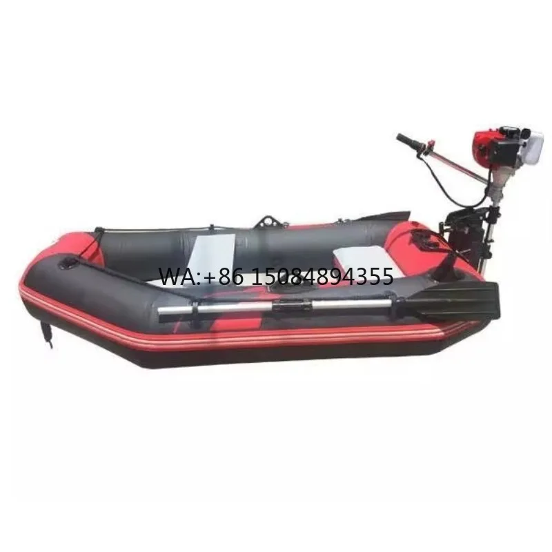 5-Person Slat Wooden Floor 0.7mm PVC Inflatable Boat for River Rowing Inflatable Boat IB Boat