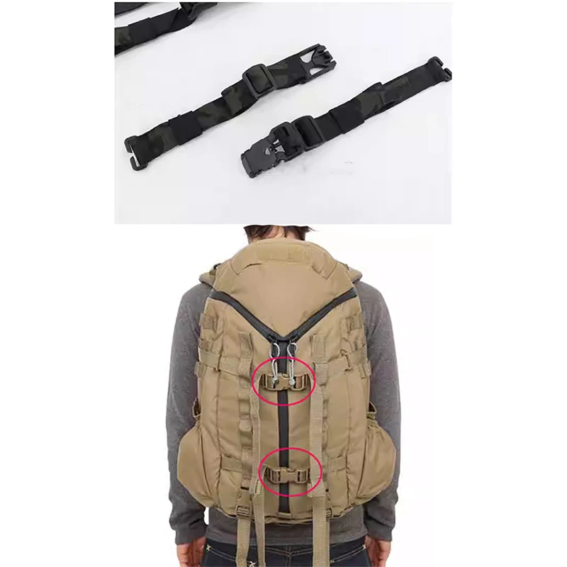Multi-color outdoor tactical backpack attachment straps, chest straps, strapping straps