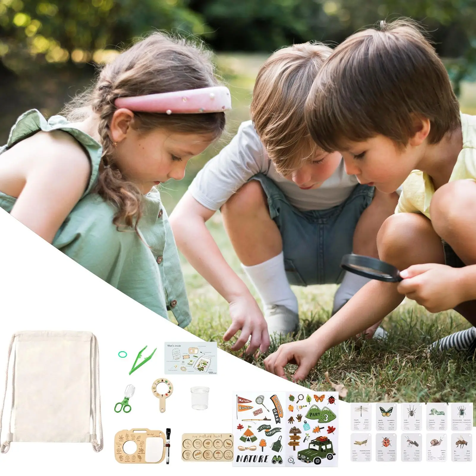自然のおもちゃ 植物顕微鏡 教育用ギア 子供用 アウトドアアドベンチャーキット ティーンエイジャー 学生 学校 誕生日 キャンプ 屋外 庭用